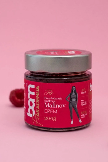 Malinový džem, bez pridaného cukru, 200 g