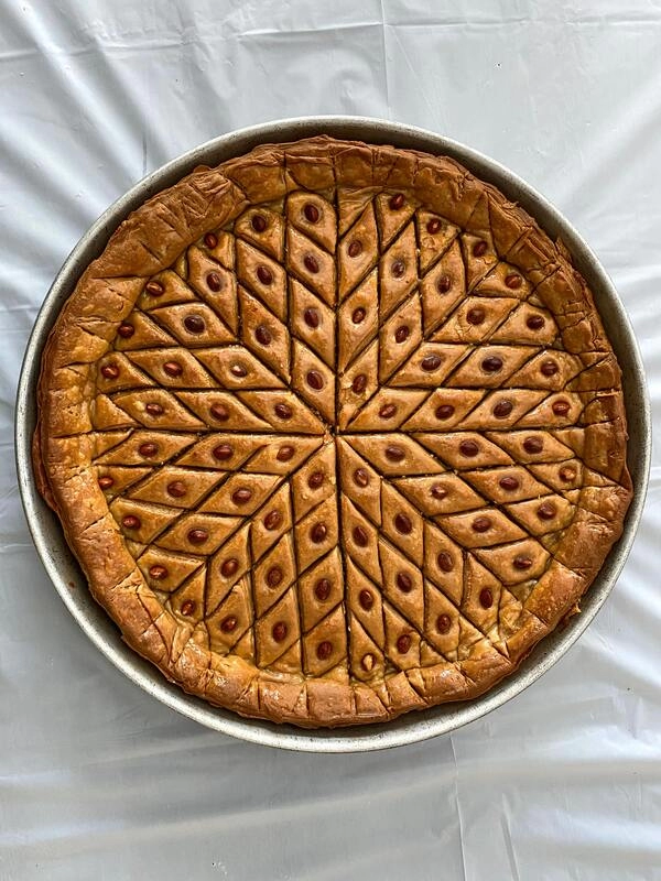 baklavový tvarohový kolác
