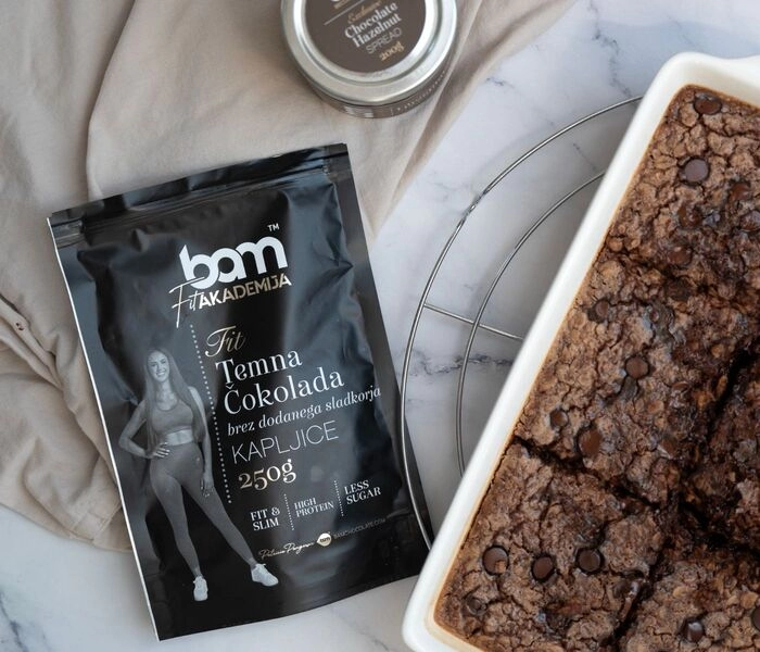 pecená ovsená kasa s brownie